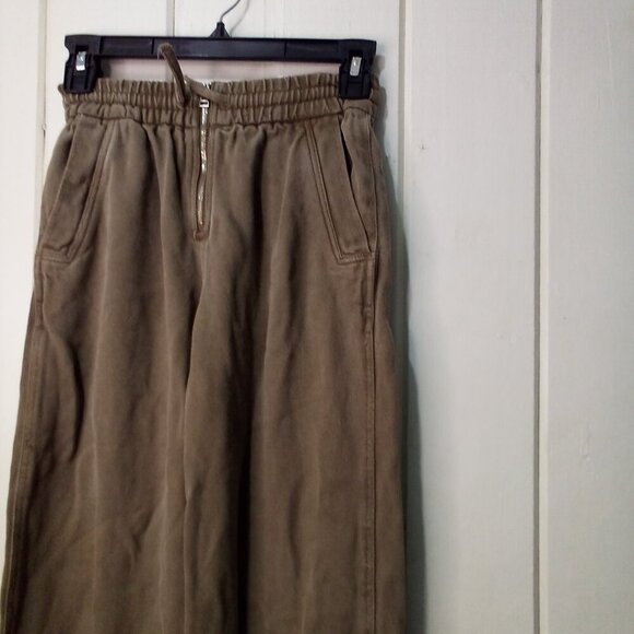 Zara Pants Girls 9 (134) Casual Elastic Drawstring Straight Brown - Picture 8 of 16